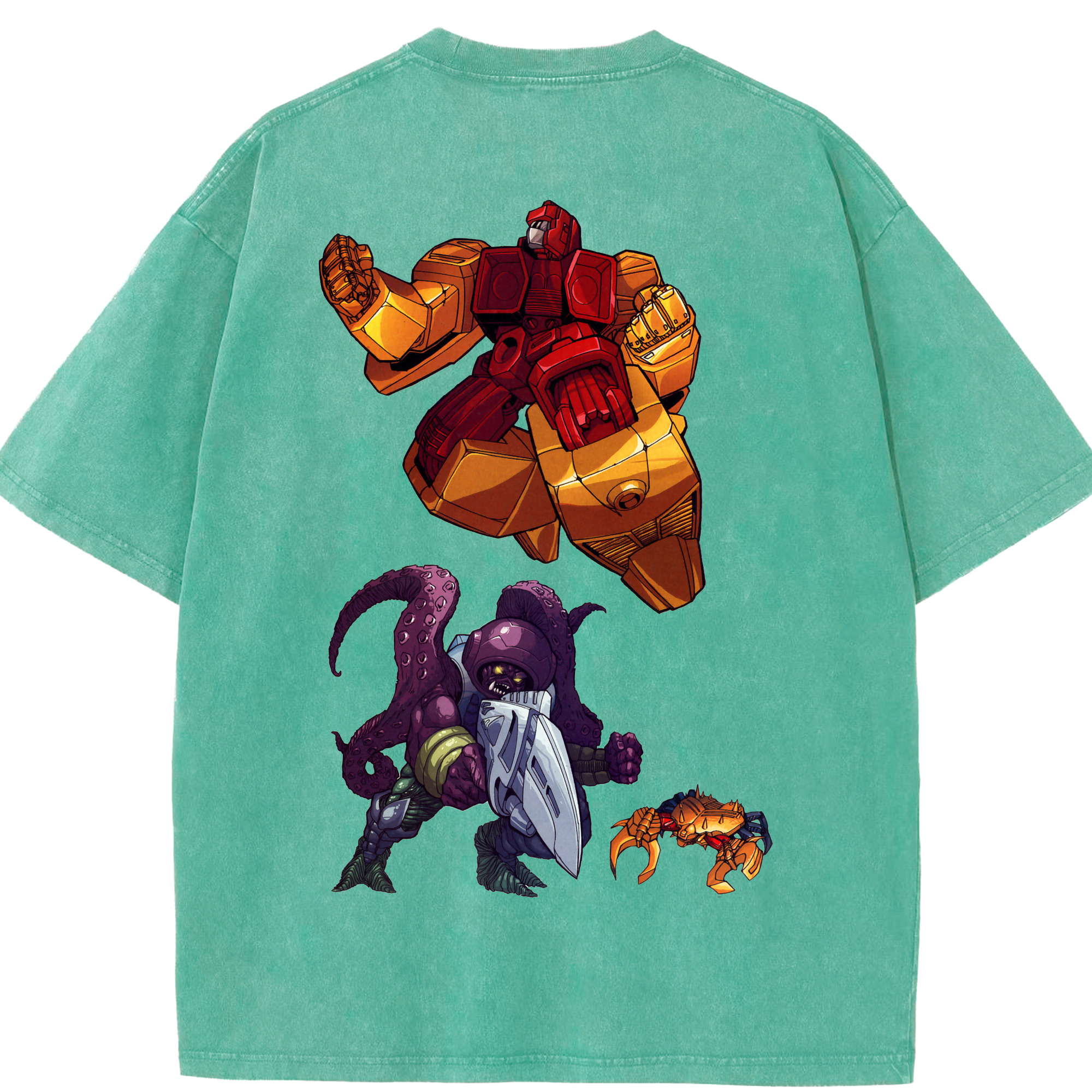 （画像用）  綿100% ヴィンテージ風 半袖Tシャツ（背面プリント）